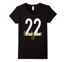 22nd Birthday Shirt Gift Party Gold Bestie Twenty Two 22