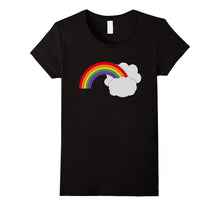 Retro Rainbow Shirt Clouds 1980s Cute Hipster Punk Rave