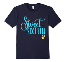16th Birthday Shirt Gift Teen Sweet Sixteen 16 Peach Aqua