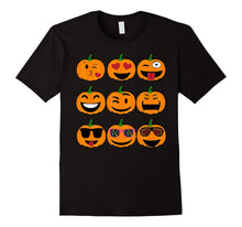 Emoji Pumpkin T Shirt Funny Faces Halloween Thanksgiving