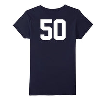 50 Sports Jersey Number on Back T-Shirt for Team Fan Player