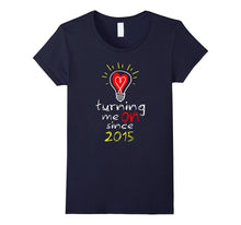2nd Wedding Anniversary T-Shirt Turning Me on Since 2015