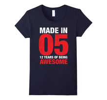 12th Birthday Gift T-Shirt Made in 05 Tee 12 Yrs Old Gift