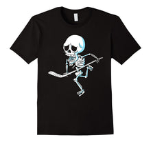 Skeleton Hockey T-Shirt Funny Halloween