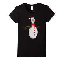Snowman Bowling Pin Tshirt Funny Santa Christmas Gifts