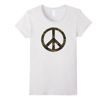 Camo Camouflage Peace Sign Army Peace Symbol T-Shirt