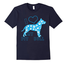 Cute I Love My Pit Bull Dog Birthday T Shirt Gift