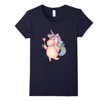 Cute Chubby Unicorn With a Rose T-Shirt