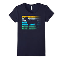 Pitbull Cool Dog Vintage Retro Silhouette Distressed Shirt