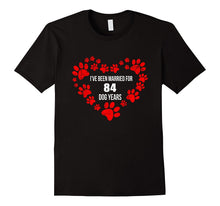 12th Wedding Anniversary T-Shirt 84 Dog Years Gift