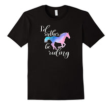 I'd Rather Be Riding T Shirt Pink Horse Equestrian