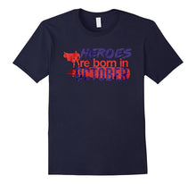 Heroes Are Born in October Kids Birth Month Tshirt Tee