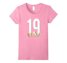19th Birthday Shirt Gift Gold Teen Bestie Nineteen 19