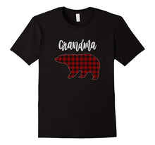 Red Plaid Grandma Bear Matching Family Pajama T-Shirt