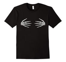 Skeleton Hands Bra Funny Halloween Party Tshirt Adult Womens