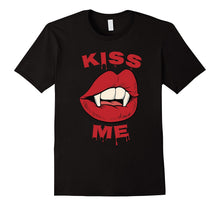 Scary Vampire Halloween Costume Shirt - KISS ME Lips & Teeth