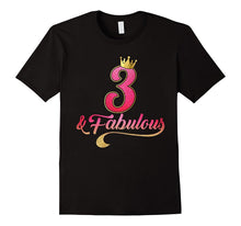 3rd Birthday Queen Fabulous 3 Years Old T-Shirt