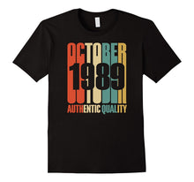 Retro October 1989 T-Shirt 28 Yrs Old Bday 28th Birthday Tee