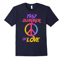 1967 Summer of Love Hippie Peace Sign T-Shirt Flower Power