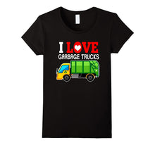 I Heart Love Garbage Trucks Shirt | Little Boys Kids T-Shirt