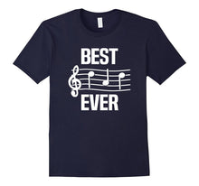 Mens Best Dad Ever Music TShirt - Notes Funny Fathers Day Gift