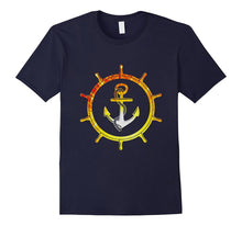 Bright Anchor Helm Navy Nautical Theme Boat Lover T-Shirt