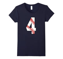 #4 Baseball 4th Birthday Boy Four Years Baseball Mom T-Shirt