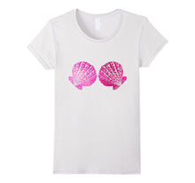 Lovely Mermaid Bra Women T Shirt With Pink Shells