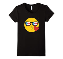 Emoji Puerto Rico T-Shirt Puerto Rican Flag Sunglasses Funny