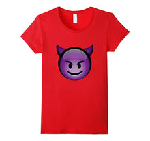 Devil Smily Face Emoji T-Shirt Emoticon Funny Tshirt.