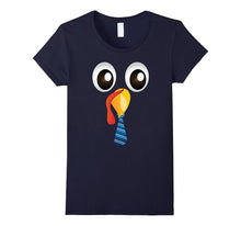 Cute Turkey Face Tie Bow Thanksgiving Holiday Cool T-Shirt