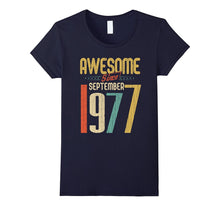 Awesome Since September 1977 T-Shirt Funny 40th Birthday Tee