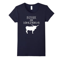 Father of Longhorns | Funny Cattle Ranch Dad T-Shirt & Gift