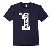 Mens Number One Papa Dad T-Shirt # 1 Papa Father's Day Gift Tee