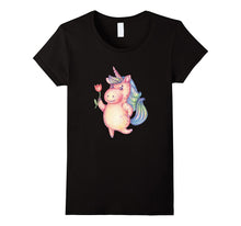 Cute Chubby Unicorn With a Rose T-Shirt