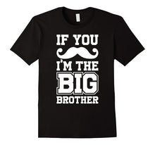 Funny Kids Mustache Big Brother Sibling T Shirt