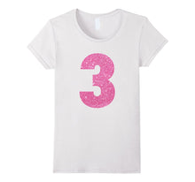 Kids 3rd Birthday Bling Gift T-Shirt for 3 Year Old Girls