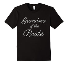 Grandma of the Bride T-Shirt, White Script Font