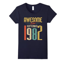 Awesome Since September 1982 T-Shirt Funny 35th Birthday Tee