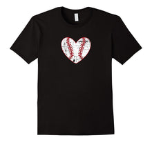 Baseball Heart Distressed Cute Mom Love T Shirt Gift Dad