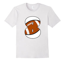 8th Birthday Football Number T-Shirt