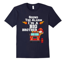 Boy's Sound the Alarm I'm a Big Brother Fire Truck Tee