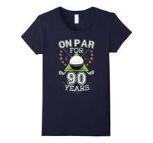 Funny 90th Birthday Golfer T-Shirt on Par for 90 Years Golf