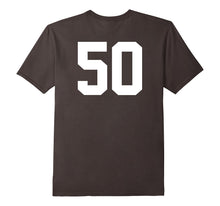 50 Sports Jersey Number on Back T-Shirt for Team Fan Player