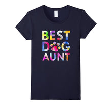 Best Dog Aunt T-Shirt Attractive Watercolor Paint Art Paws