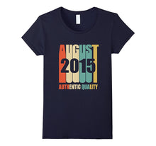 Retro August 2015 T-Shirt 2 Yrs Old Bday 2nd Birthday Tee