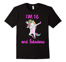 16 and Fabulous Sweet Sixteen Girls Unicorn Dab Dance T Shir