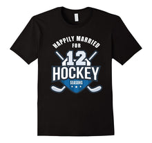 12th Wedding Anniversary T-Shirt Hockey Couple Gift Tee