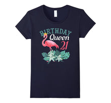 21st Birthday Queen Pink Flamingo Fancy Birthday T-Shirts