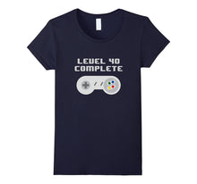 Level 40 Complete Retro Video Games 40th Birthday Fun TShirt